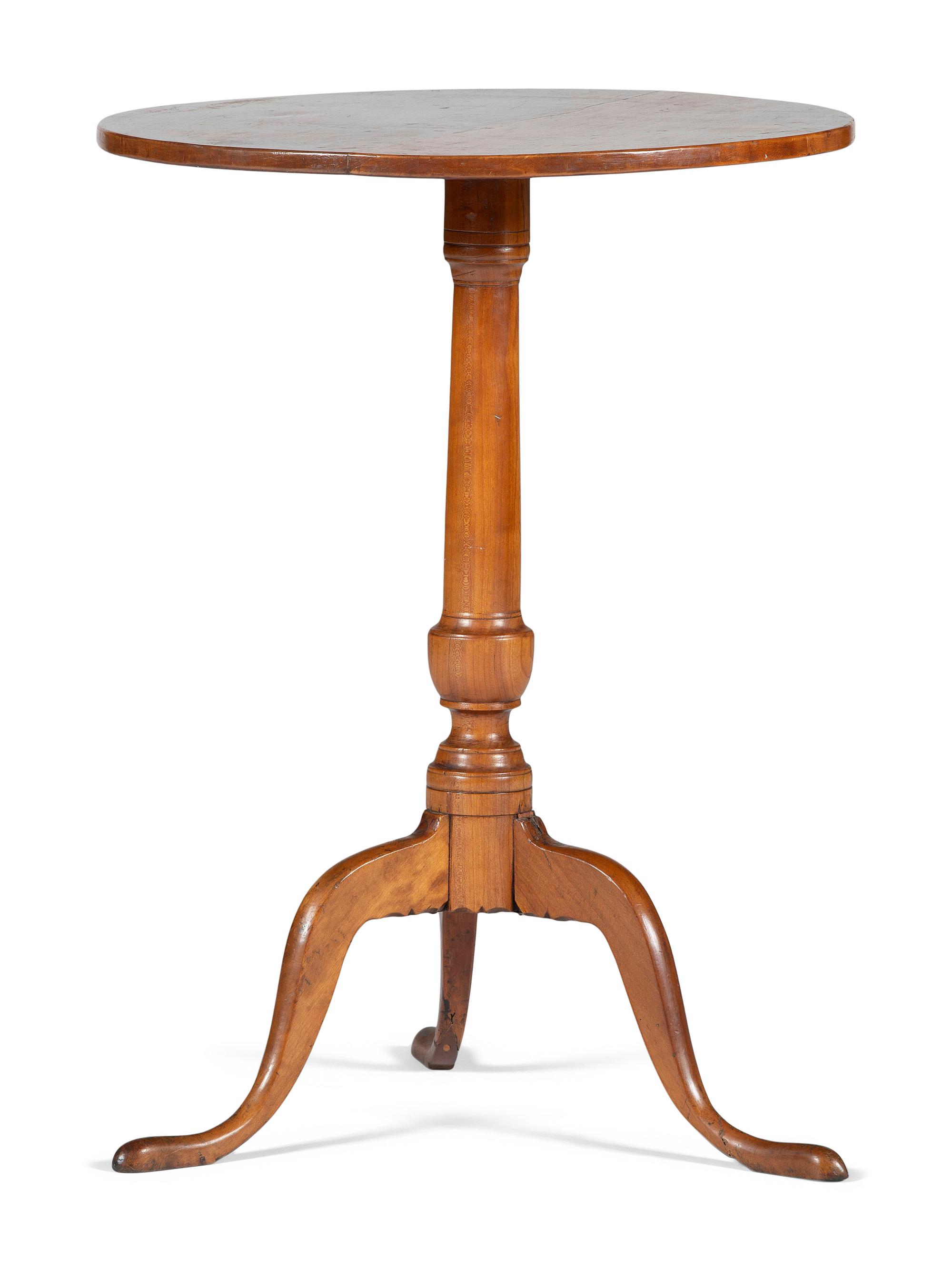 A Queen Anne Maple Candlestand