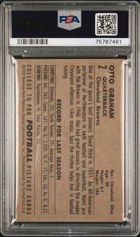 A Group of Nine 1952 Bowman Large Hall of Fame PSA Graded Football Cards,