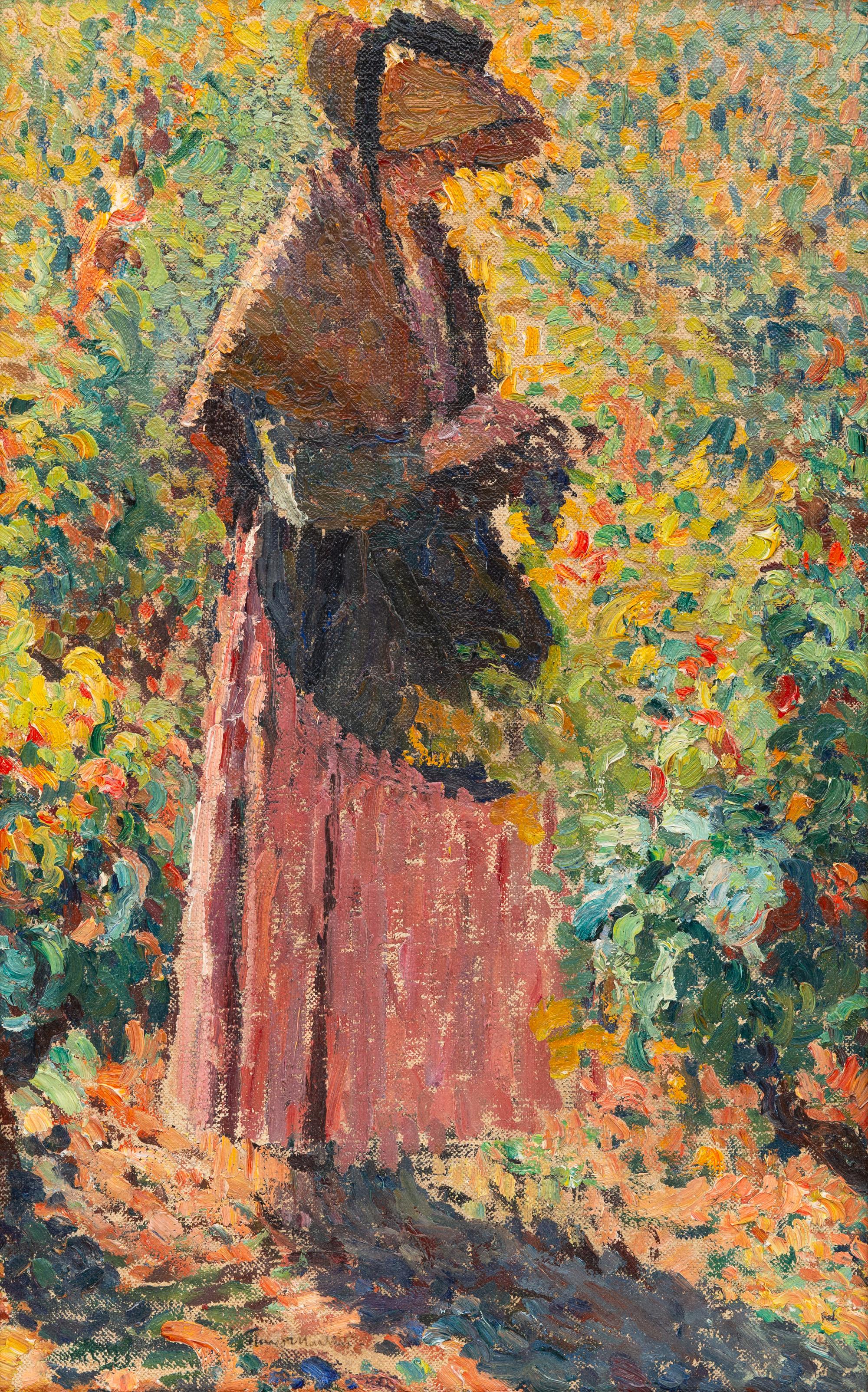 Henri-Jean Guillaume Martin (French, 1860-1943) — Femme dans une Vigne Tenant une Grappe de Raisin (Étude pour 'les Vendanges')