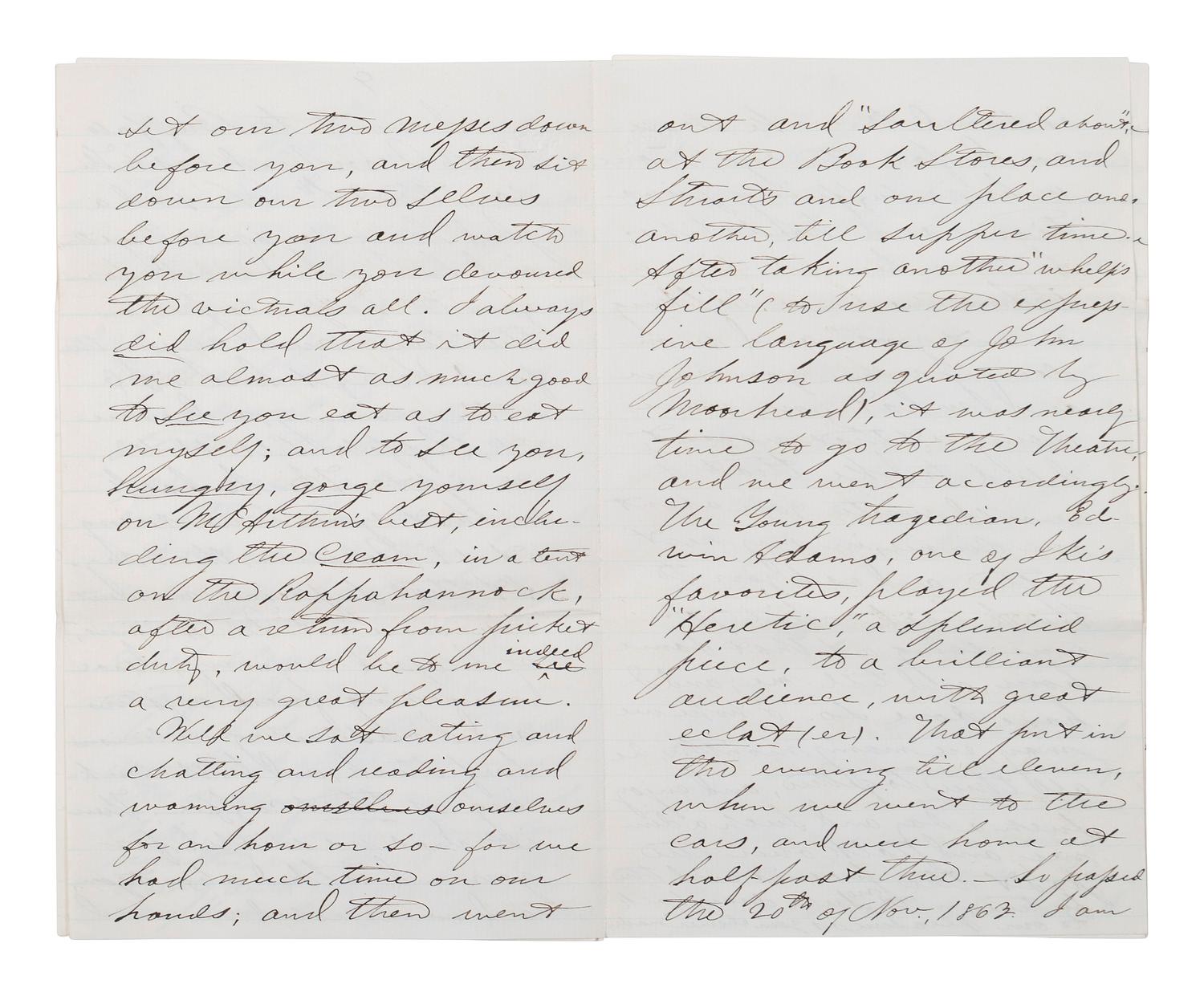 [CIVIL WAR]. Military preparations against a rebel attack by way of Canada and Lake Erie described in 18 pp. letter to Lt. Col. McCreary of the 145th Pennsylvania.