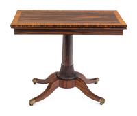 A Regency Calamander Flip-Top Table