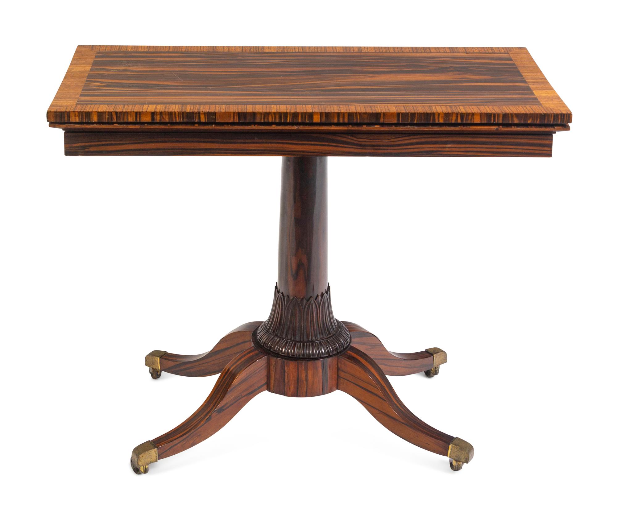 A Regency Calamander Flip-Top Table