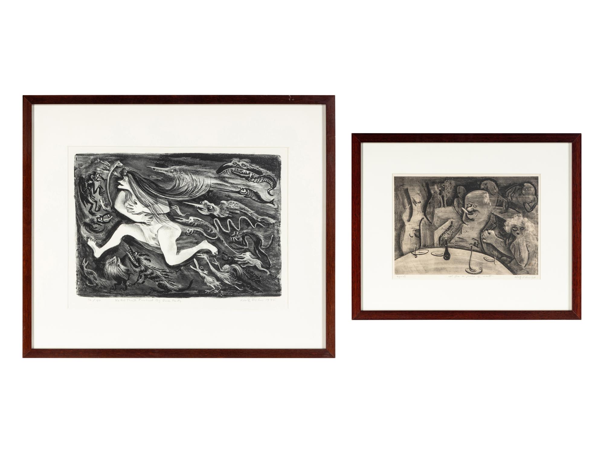 All for a Piece of Meat, 1928 and Naked Truth Pursued by Bare Facts, 1945 (two works)