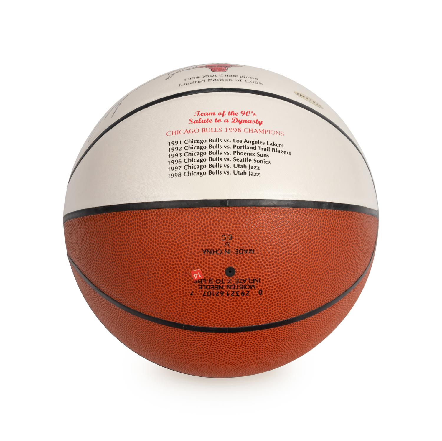 A Michael Jordan Signed Autograph Chicago Bulls 1998 NBA Champions Basketball (Upper Deck Authenticated)