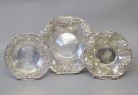 Two sterling silver repoussé dishes s. kirk & son, baltimore, md, early 20th century