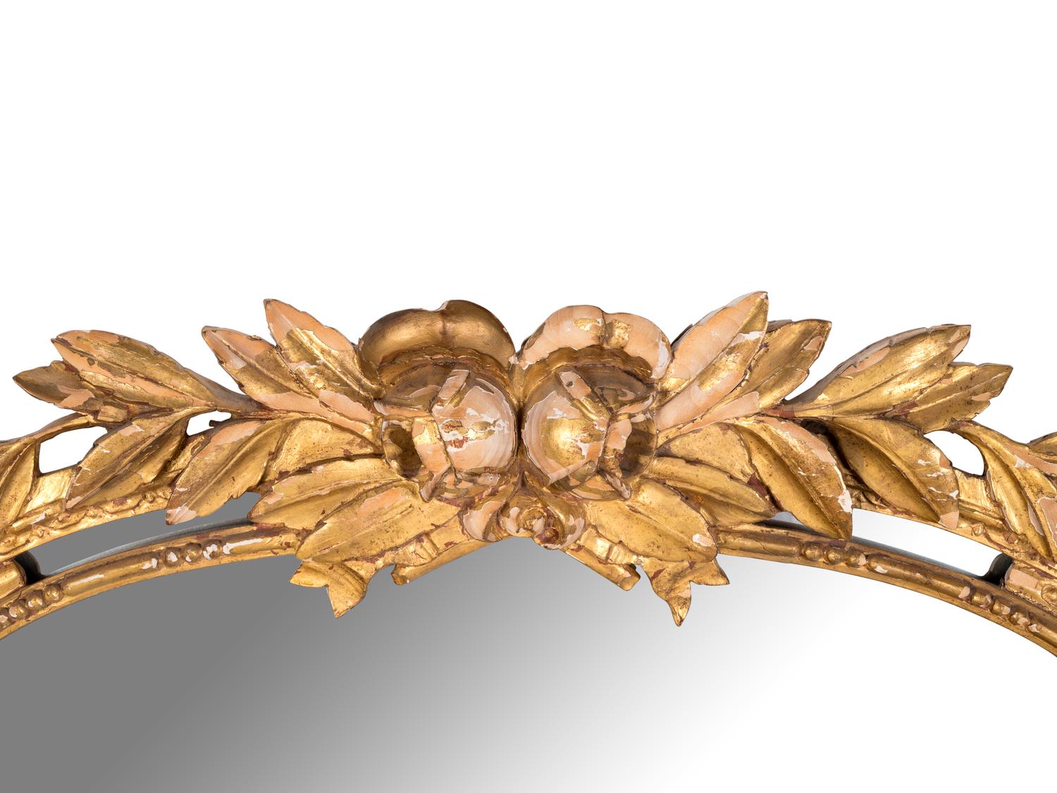 A Neoclassical Style Giltwood Mirror