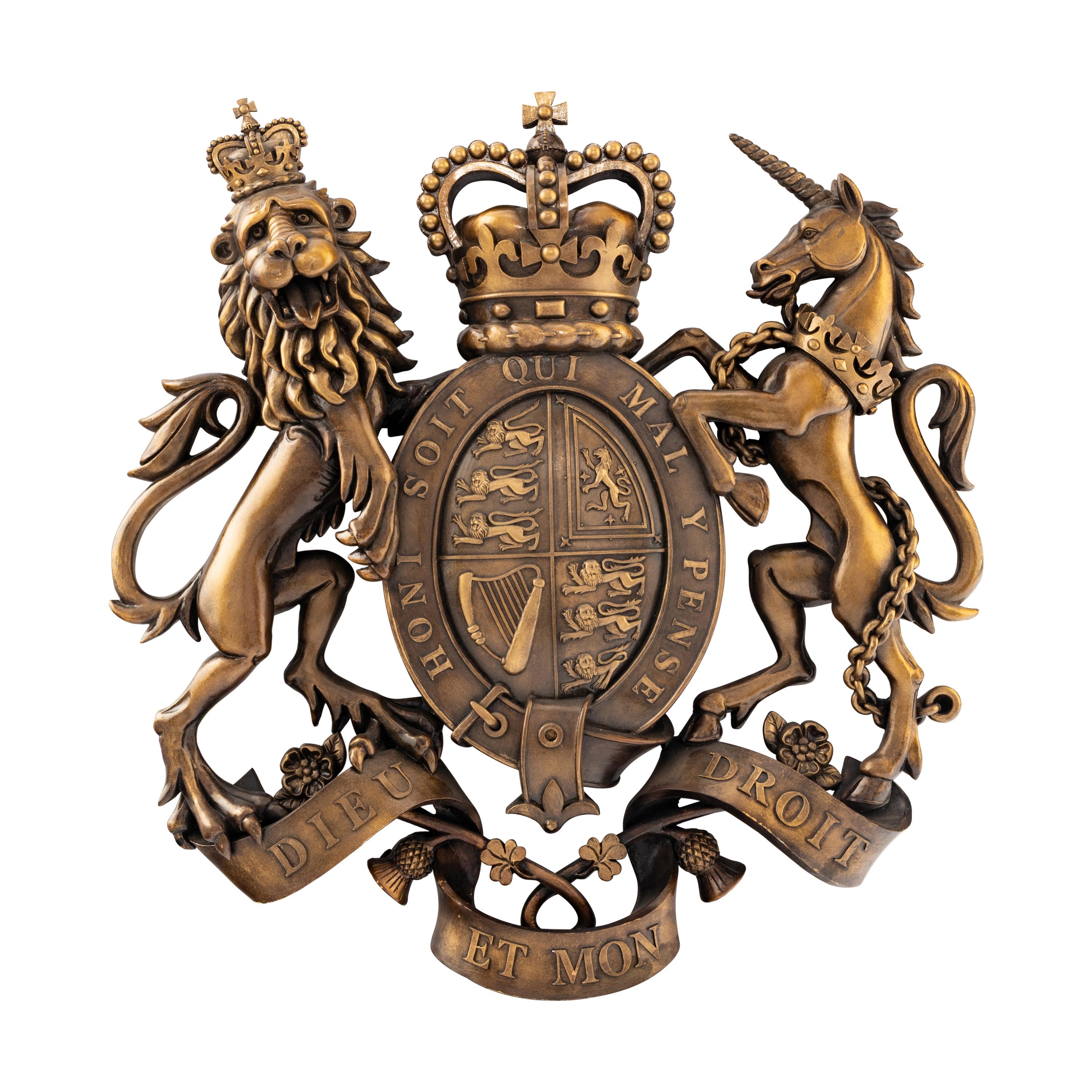 A Cast Composition Coat of Arms of the United Kingdom