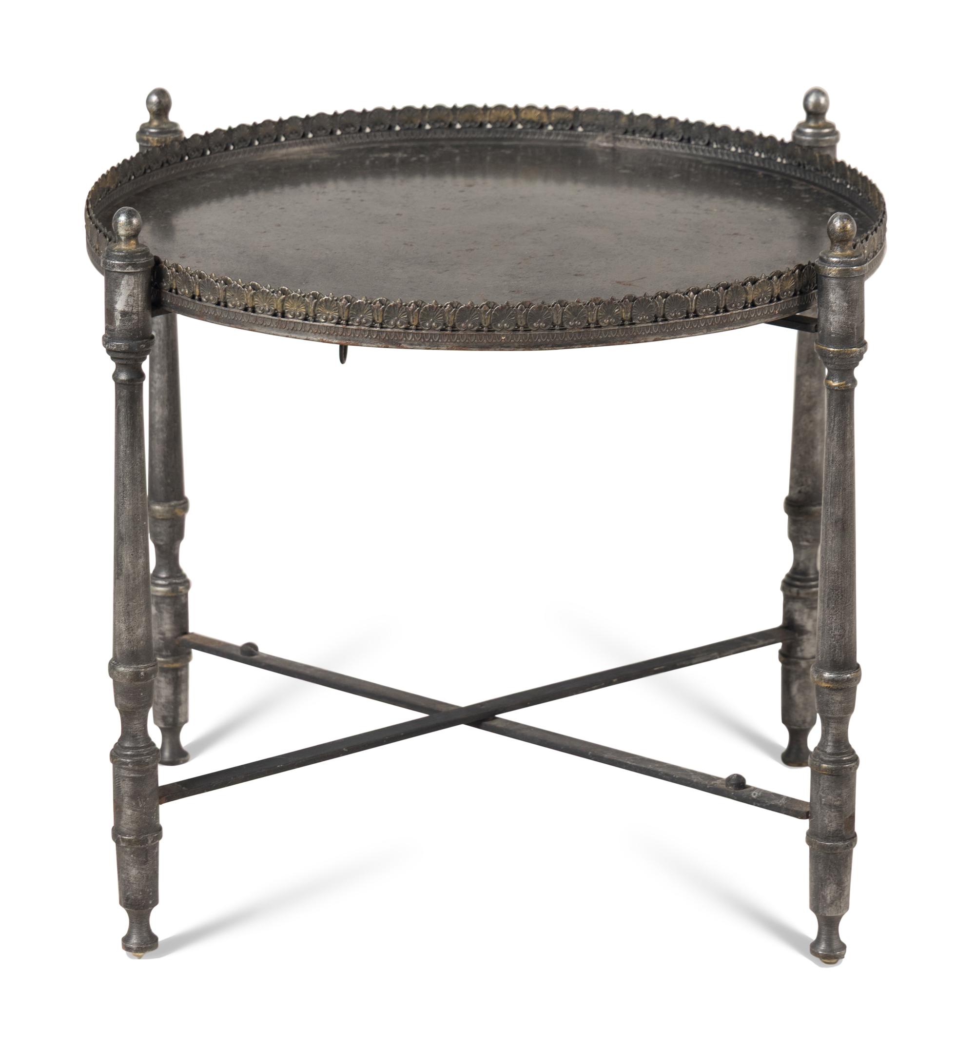 A French Metal Tray Table