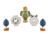 A Group of Five Italian Majolica Articles
