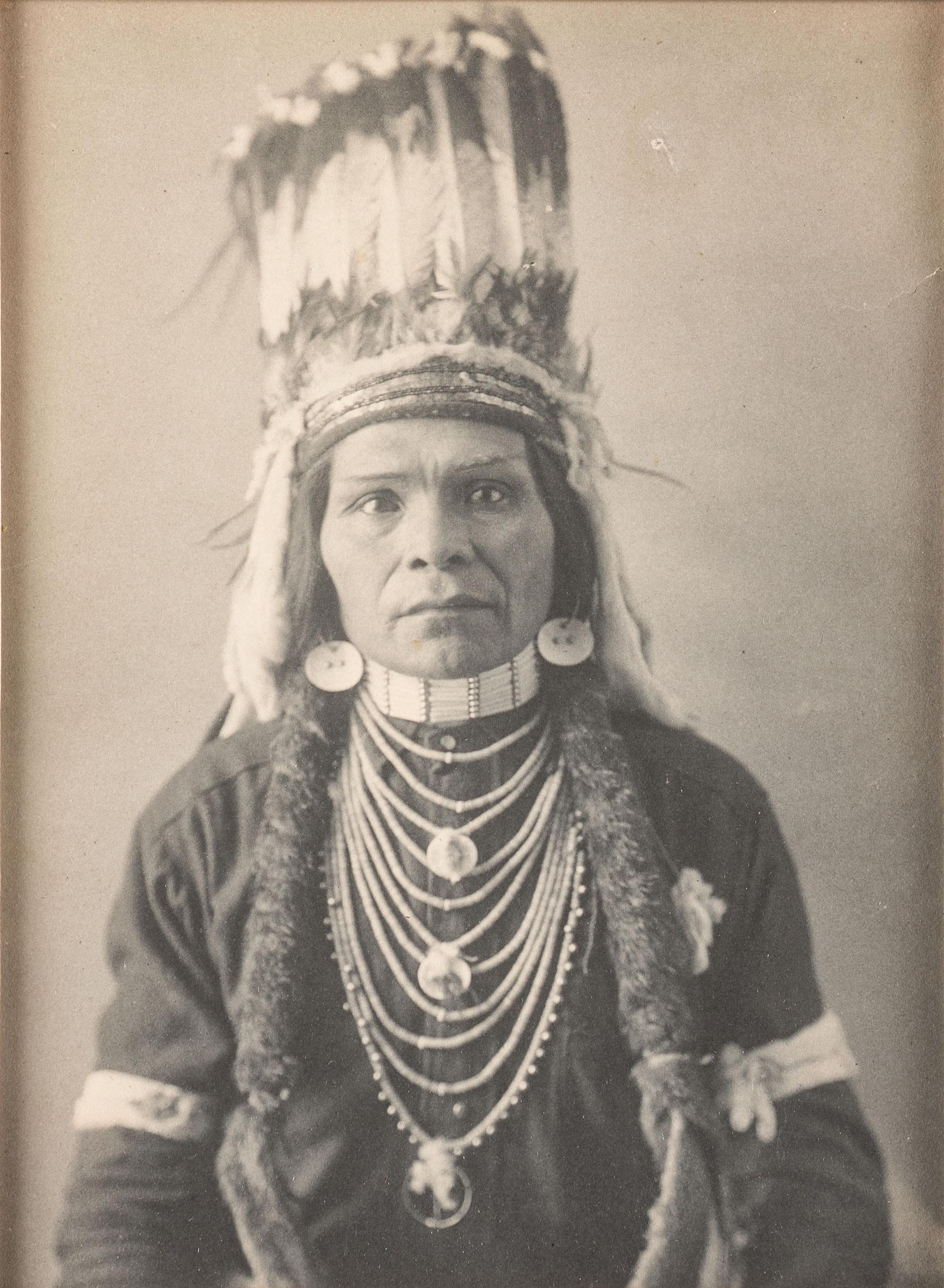 [NATIVE AMERICANS]. A group of 3 photographs of Native American subjects, featuring Nez Perce Chief Joseph.