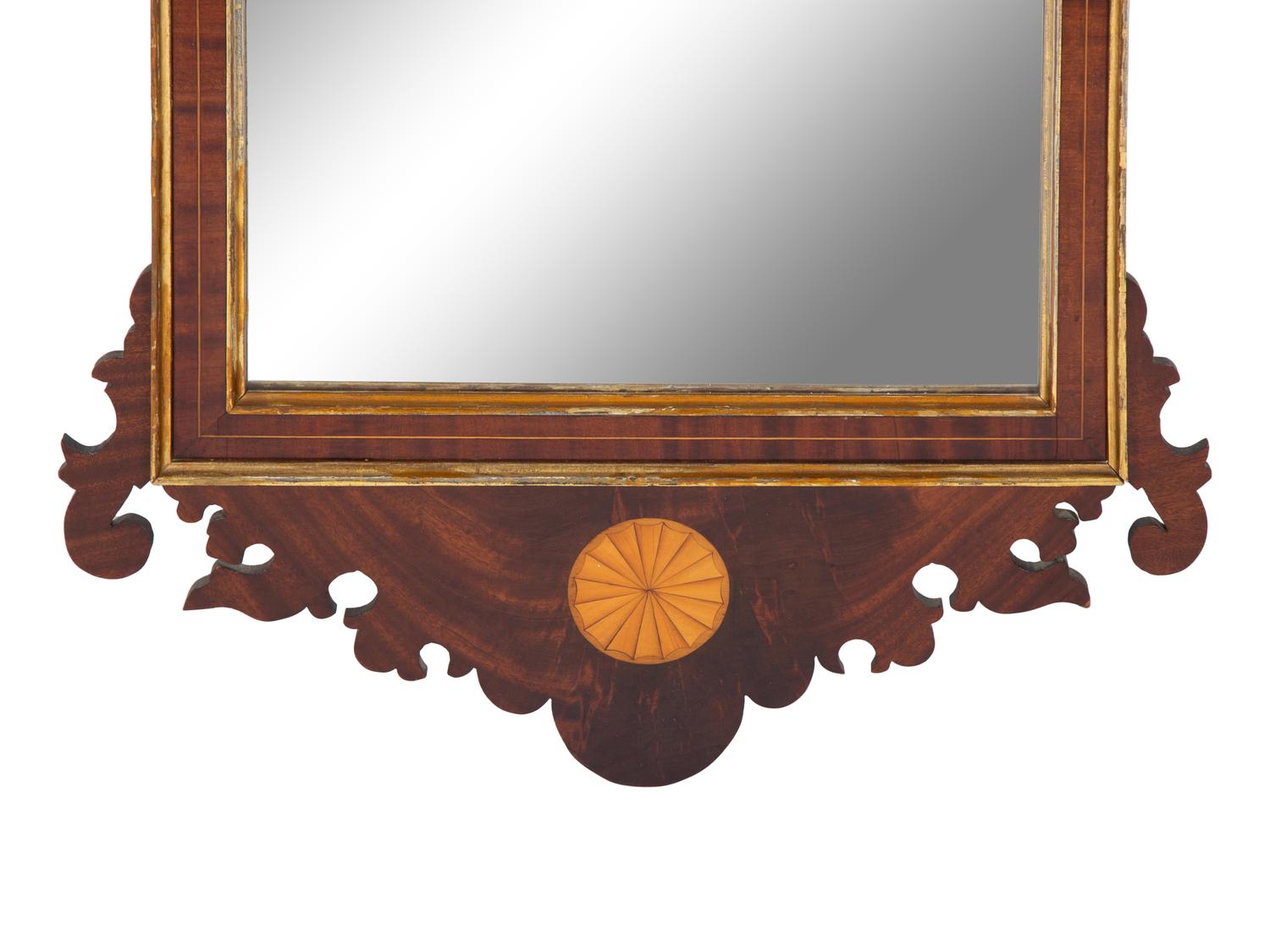 A Federal Style Parcel Gilt Mahogany Mirror