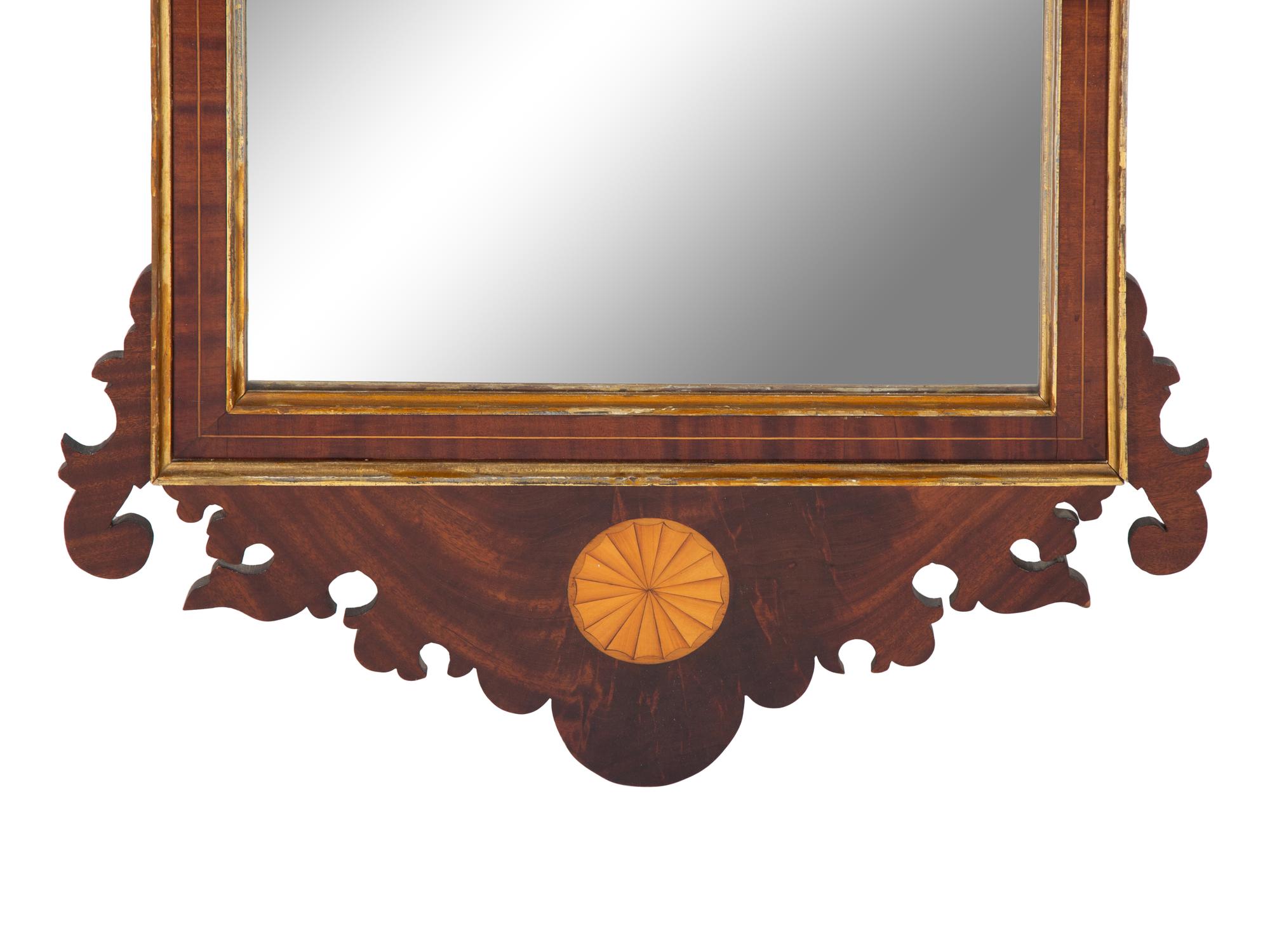 A Federal Style Parcel Gilt Mahogany Mirror