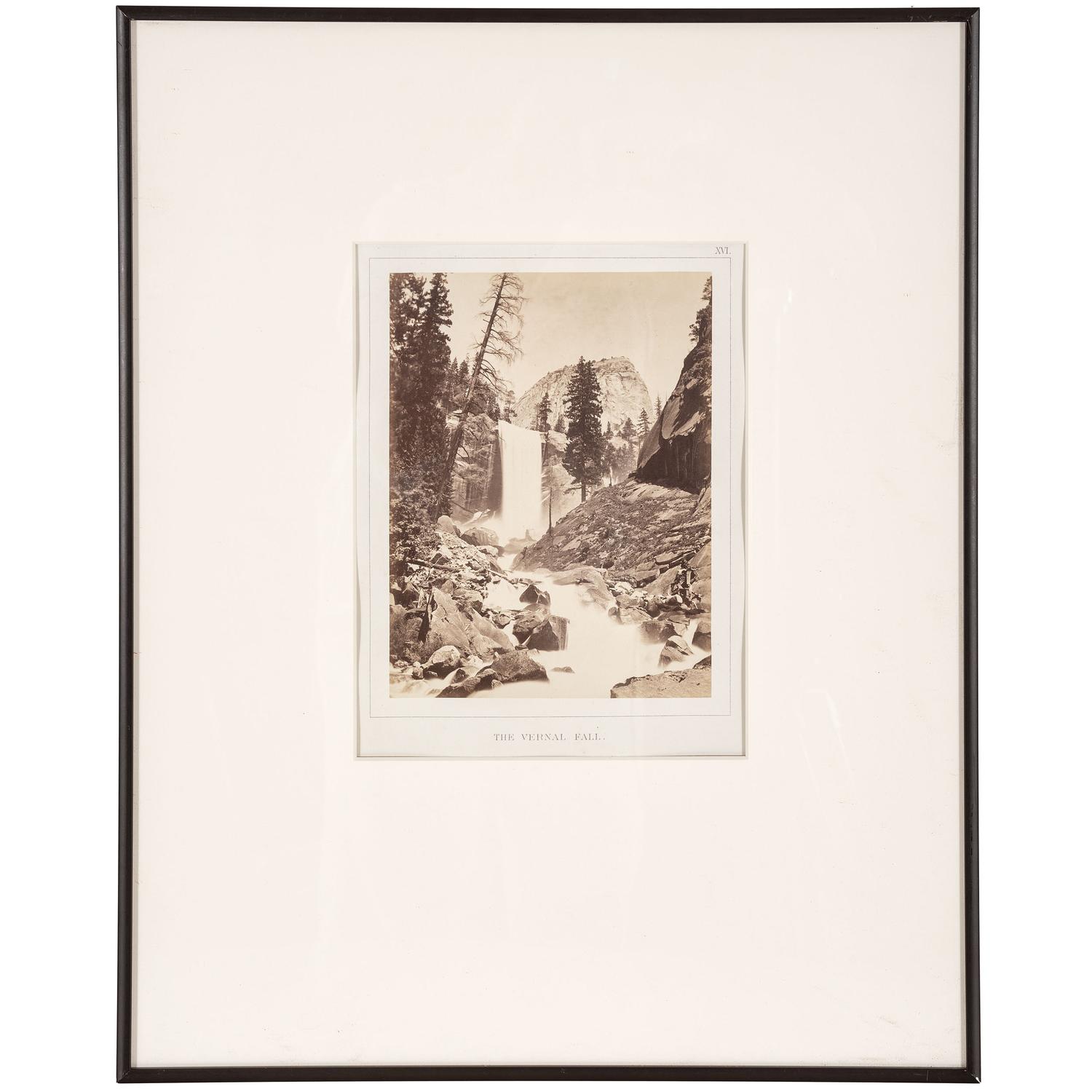 [WESTERN AMERICANA]. WATKINS, Carleton, photographer. A group of 2 albumen photographs of the Yosemite Valley, California. [Sacramento, California, 1868].