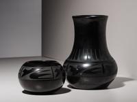 Blackware Pottery Vase and Bowl 1943-1954