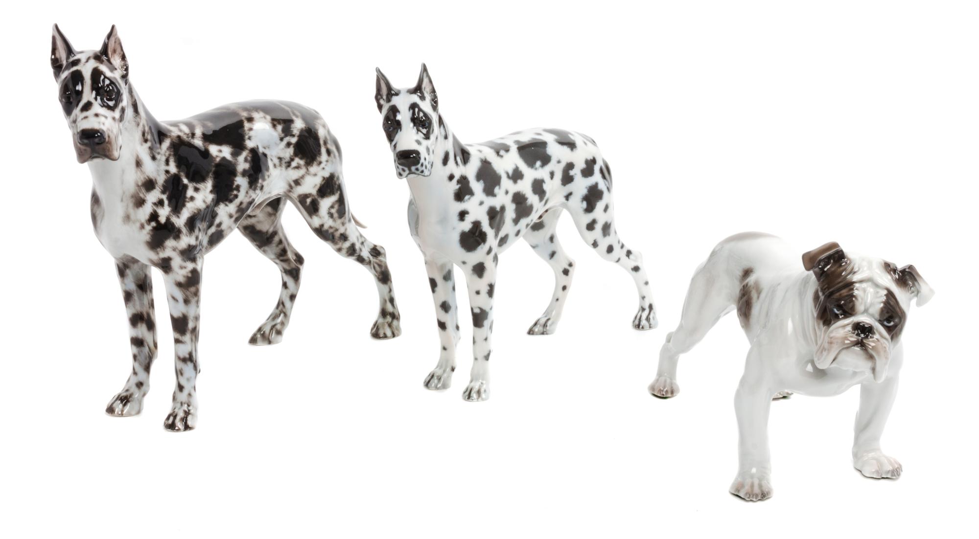 Three Rosenthal Porcelain Figures Width of widest 12 inches. — 20TH CENTURY