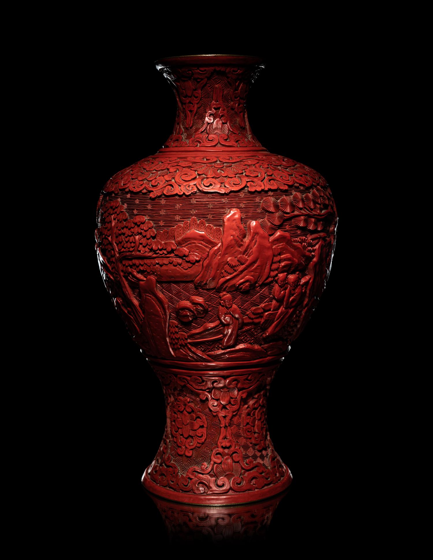A Chinese Cinnabar Vase