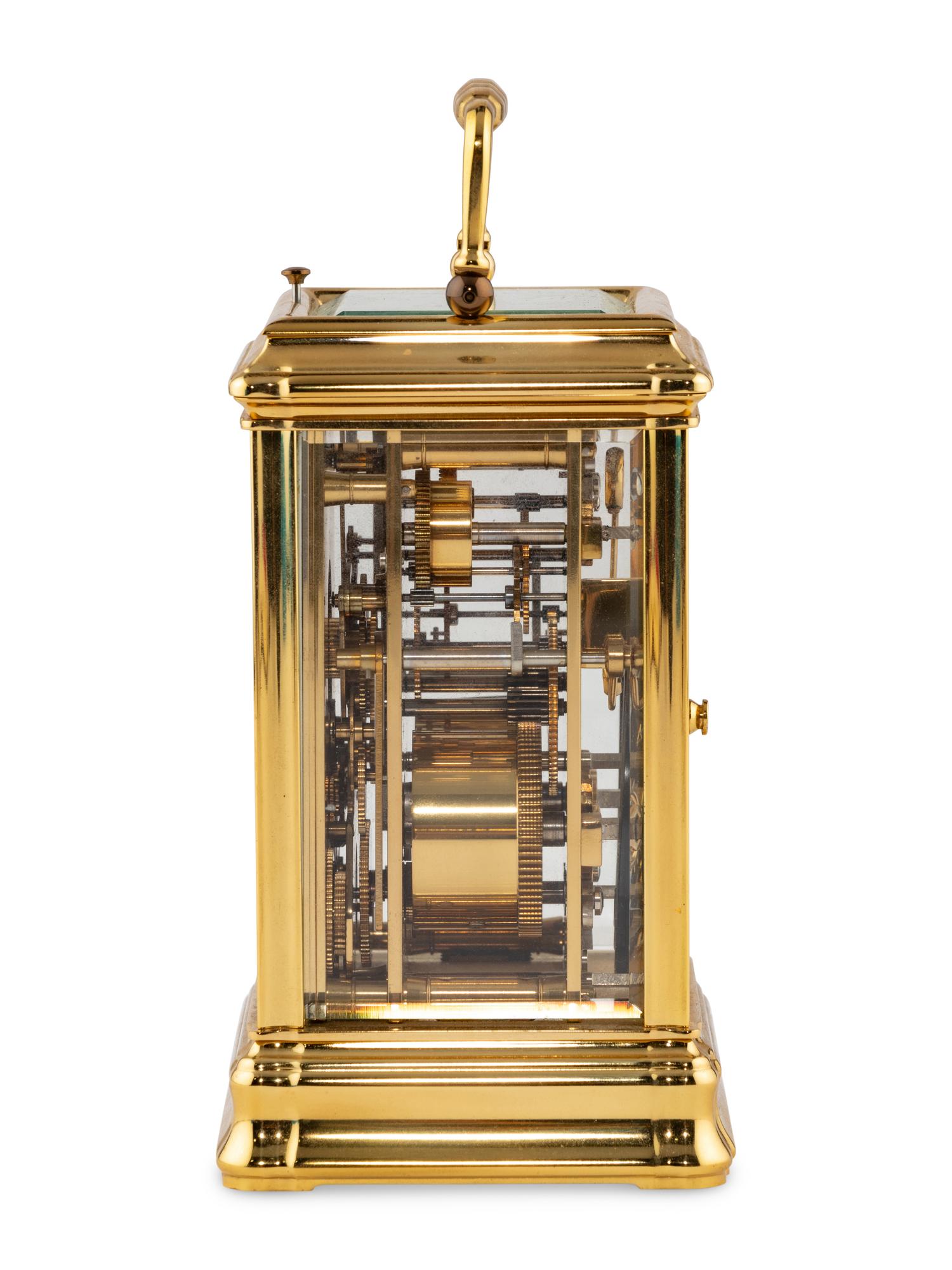 A L'Epee Brass Carriage Clock