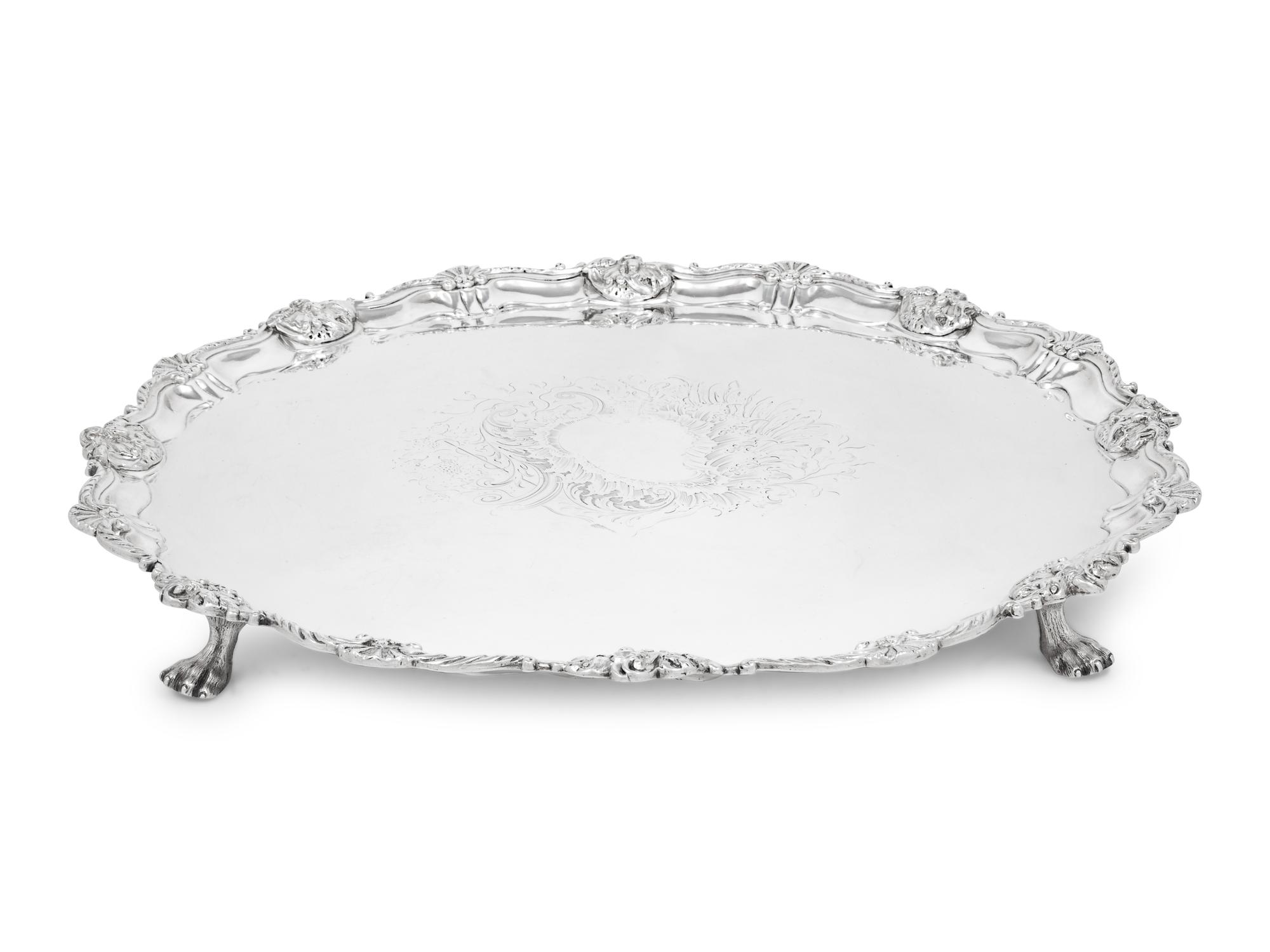 A Large George II Silver Salver