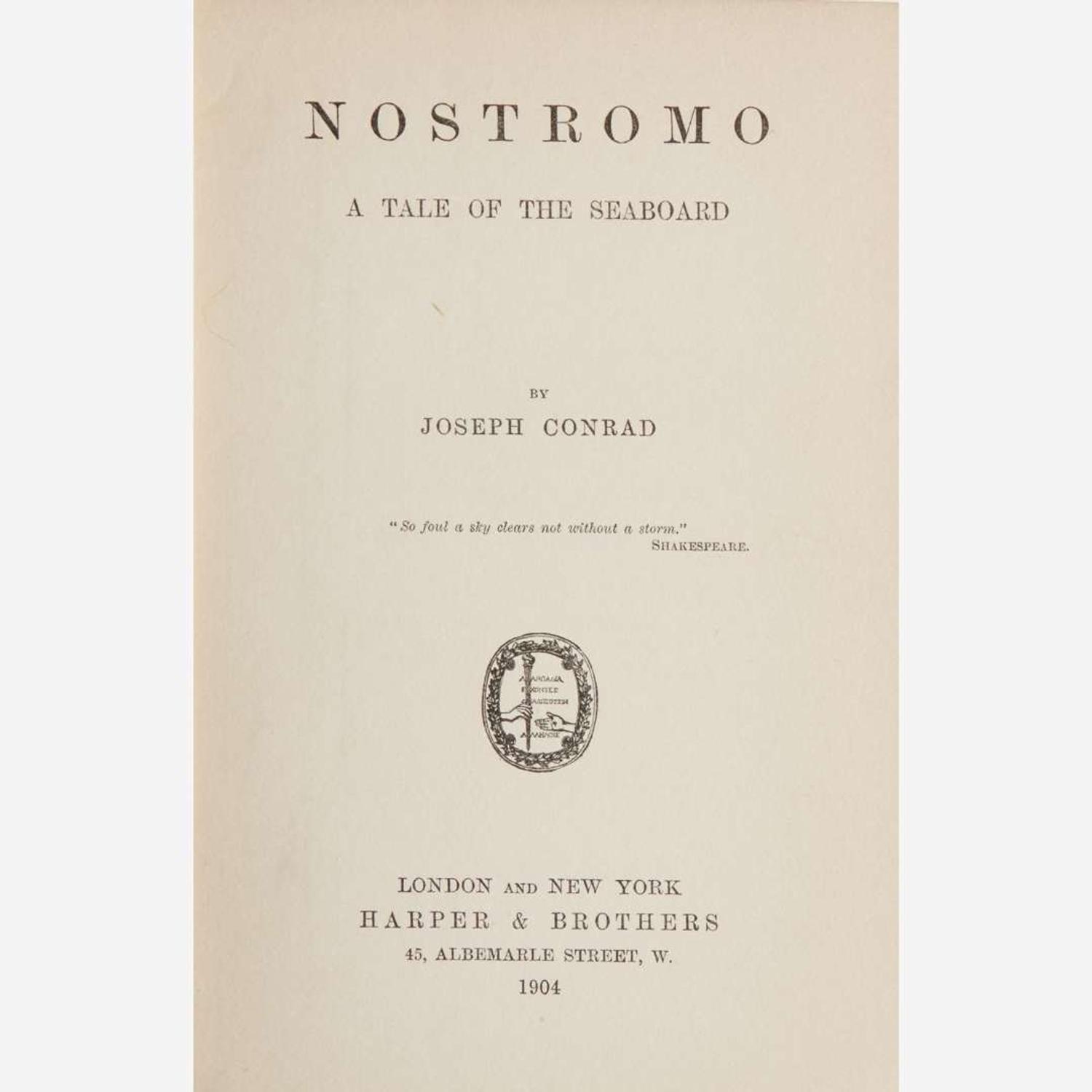 [Literature] Conrad, Joseph Nostromo: A Tale of the Seaboard