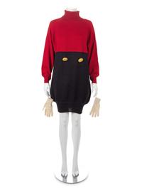 Moschino Cheap And Chic Mickey Mouse Sweater Dress with Attached Gloves, 1990s