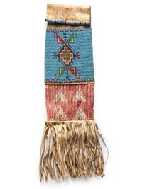 Sioux Beaded Hide Tobacco Bag