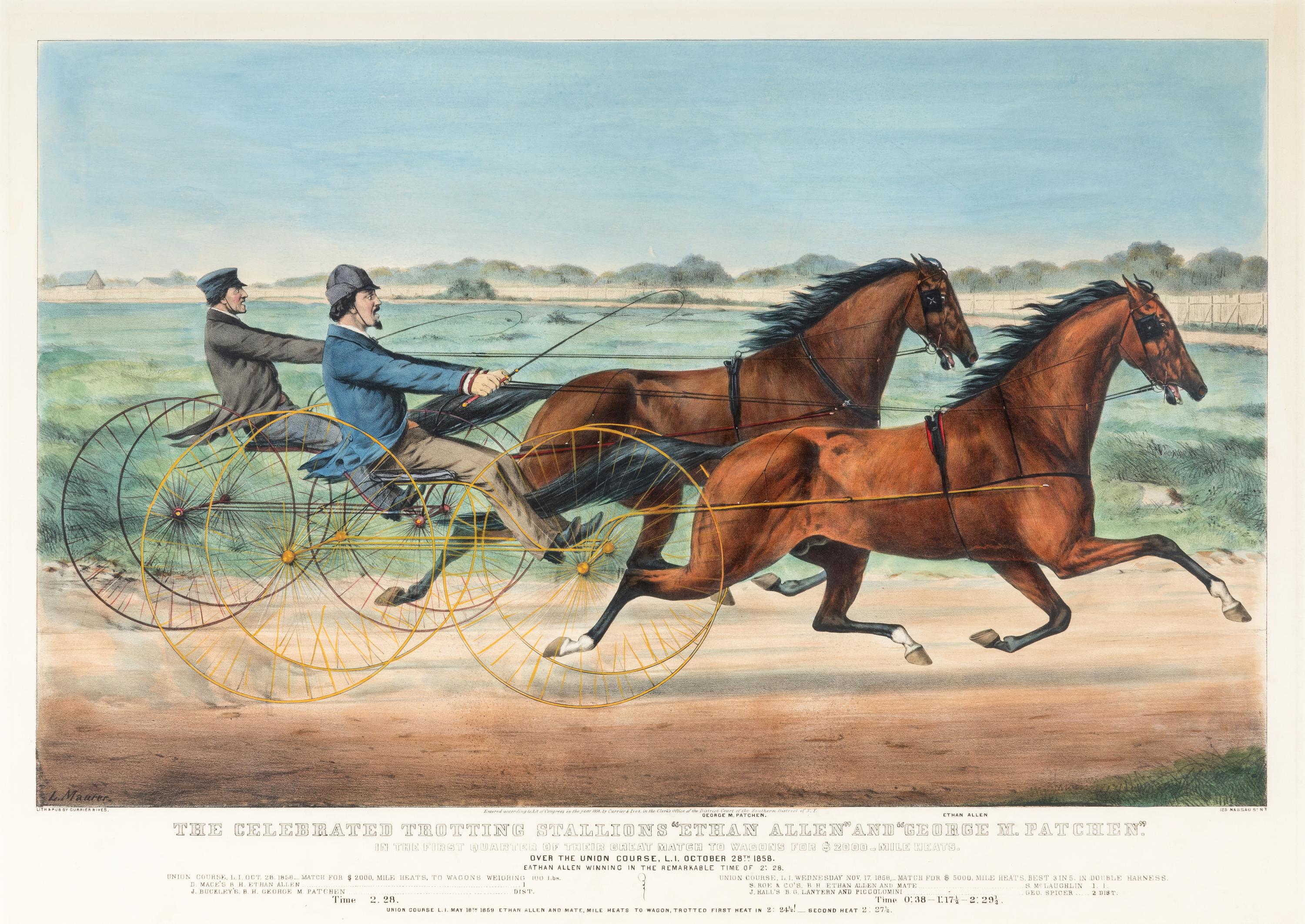 [HORSE RACING SCENES] -- CURRIER and IVES, publishers -- After Henri Delattre, Otto Knirsch, or , Louis Maurer