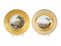 A Pair of KPM Porcelain Cabinet Plates — CIRCA 1800-1815