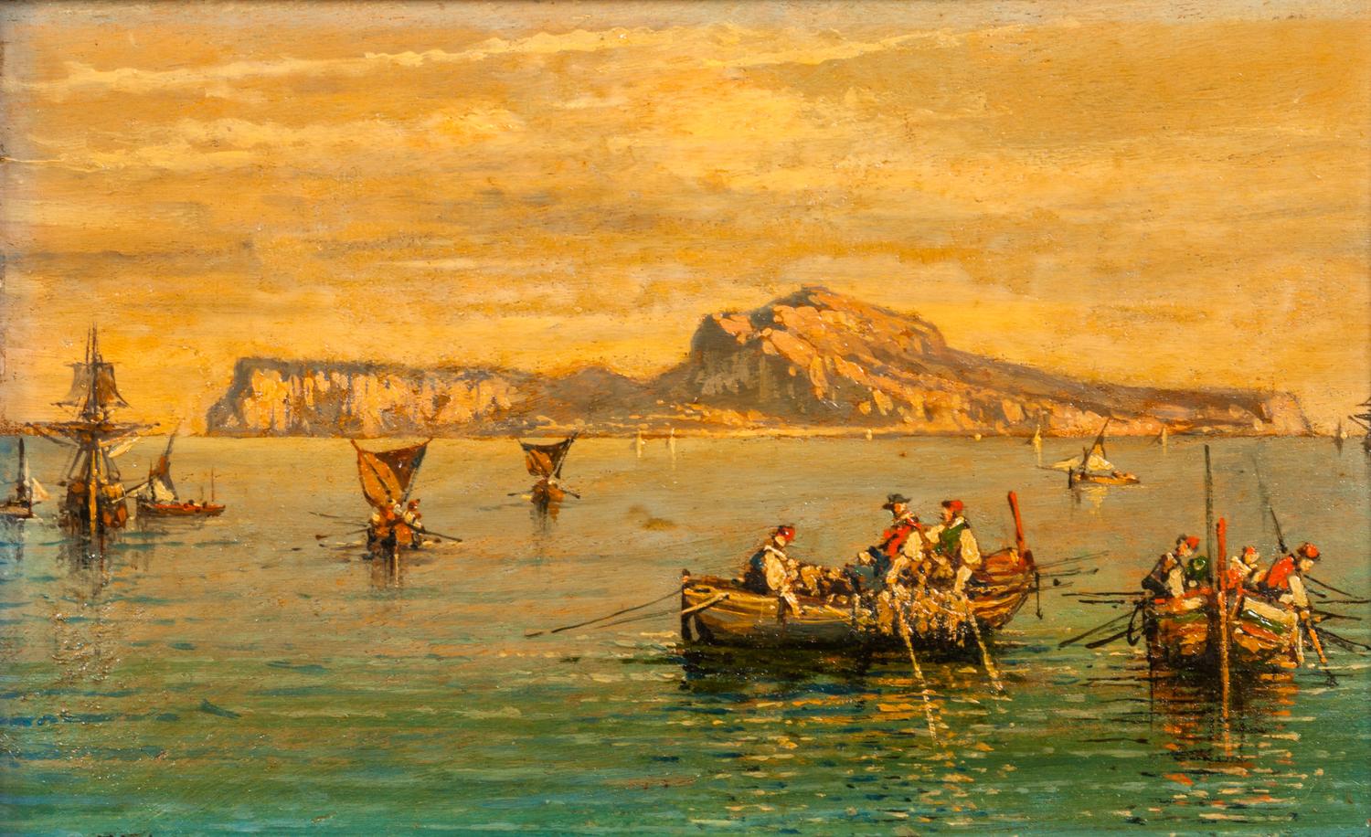 Consalvo Carelli, (Italian, 1818-1910), Italian Boating Scenes (two works)
