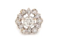 A Bicolor Gold and Diamond Ring,