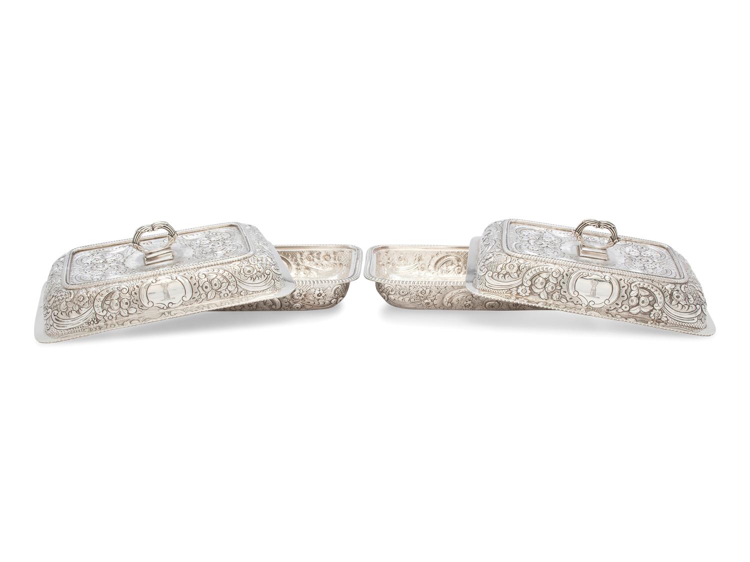 Two George III Silver Covered Serving Dishes