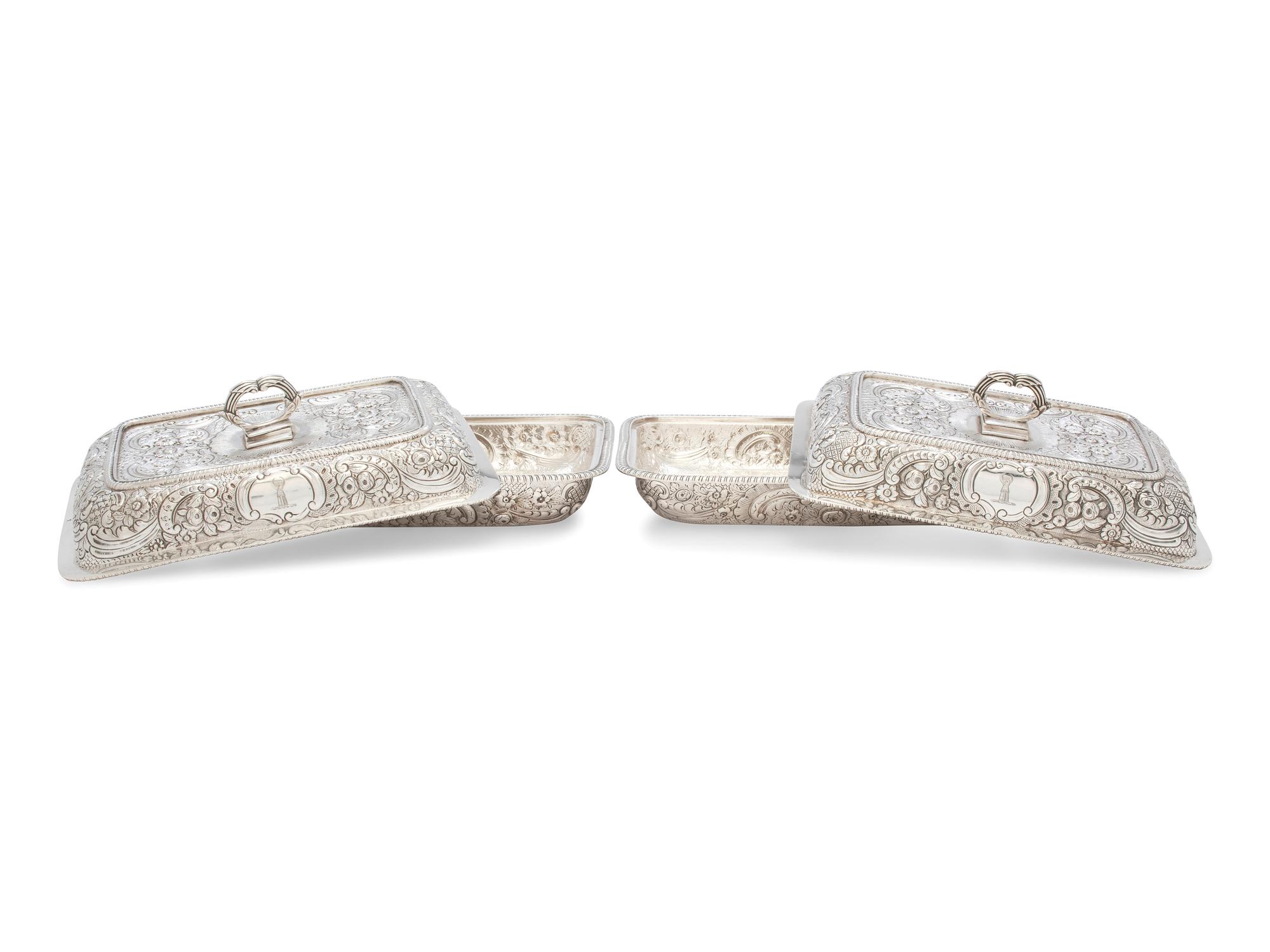 Two George III Silver Covered Serving Dishes