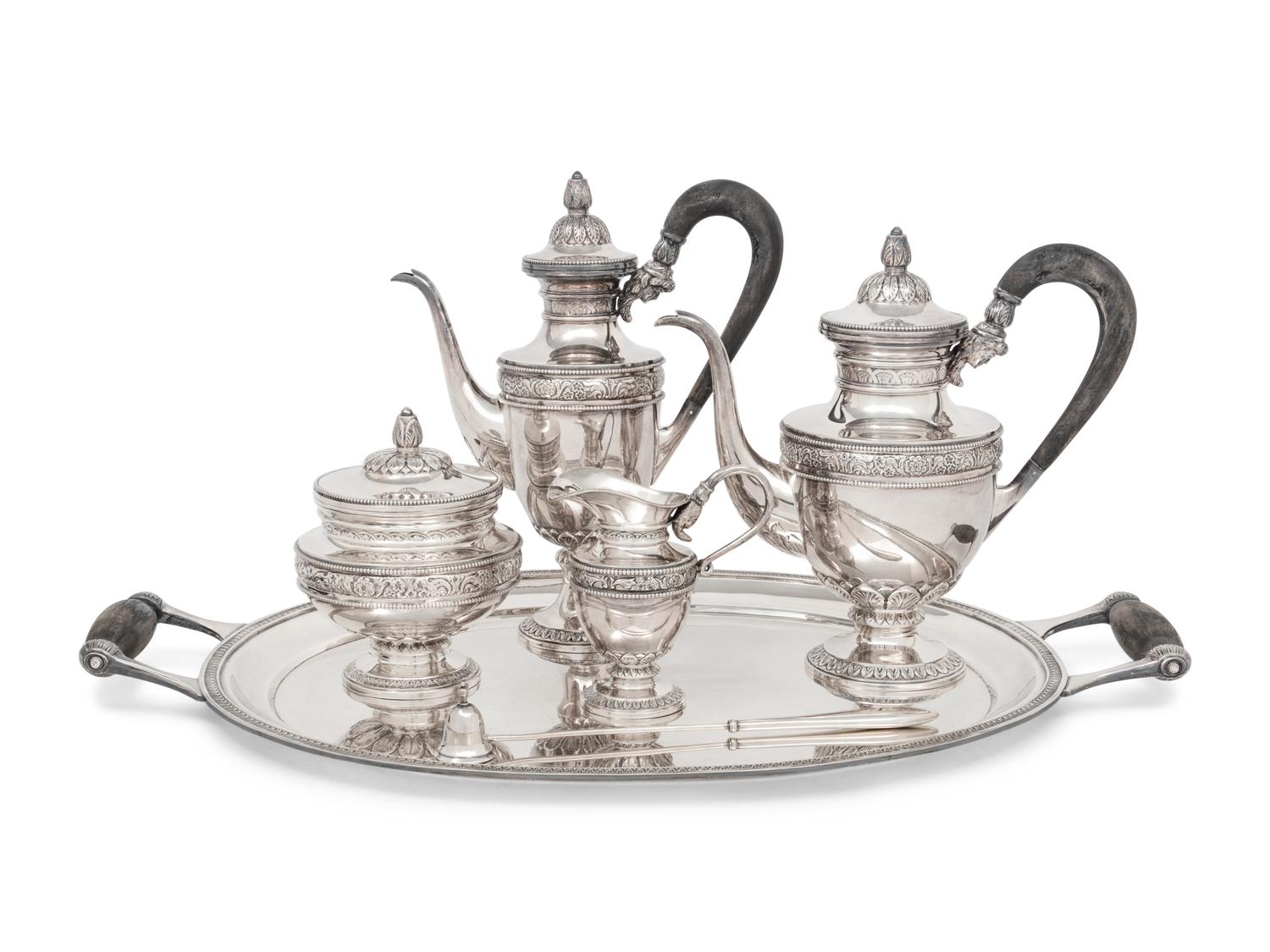 A German Silver Five-Piece Tea and Coffee Service