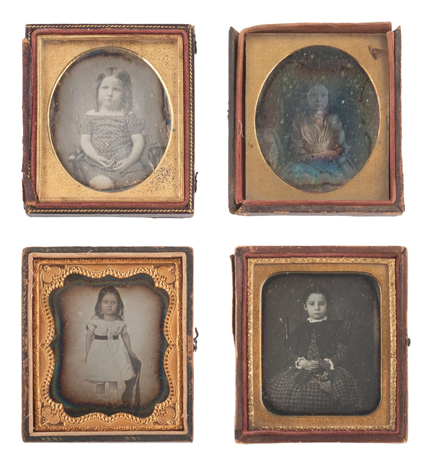 [EARLY PHOTOGRAPHY]. 29 sixth plate daguerreotypes of children.