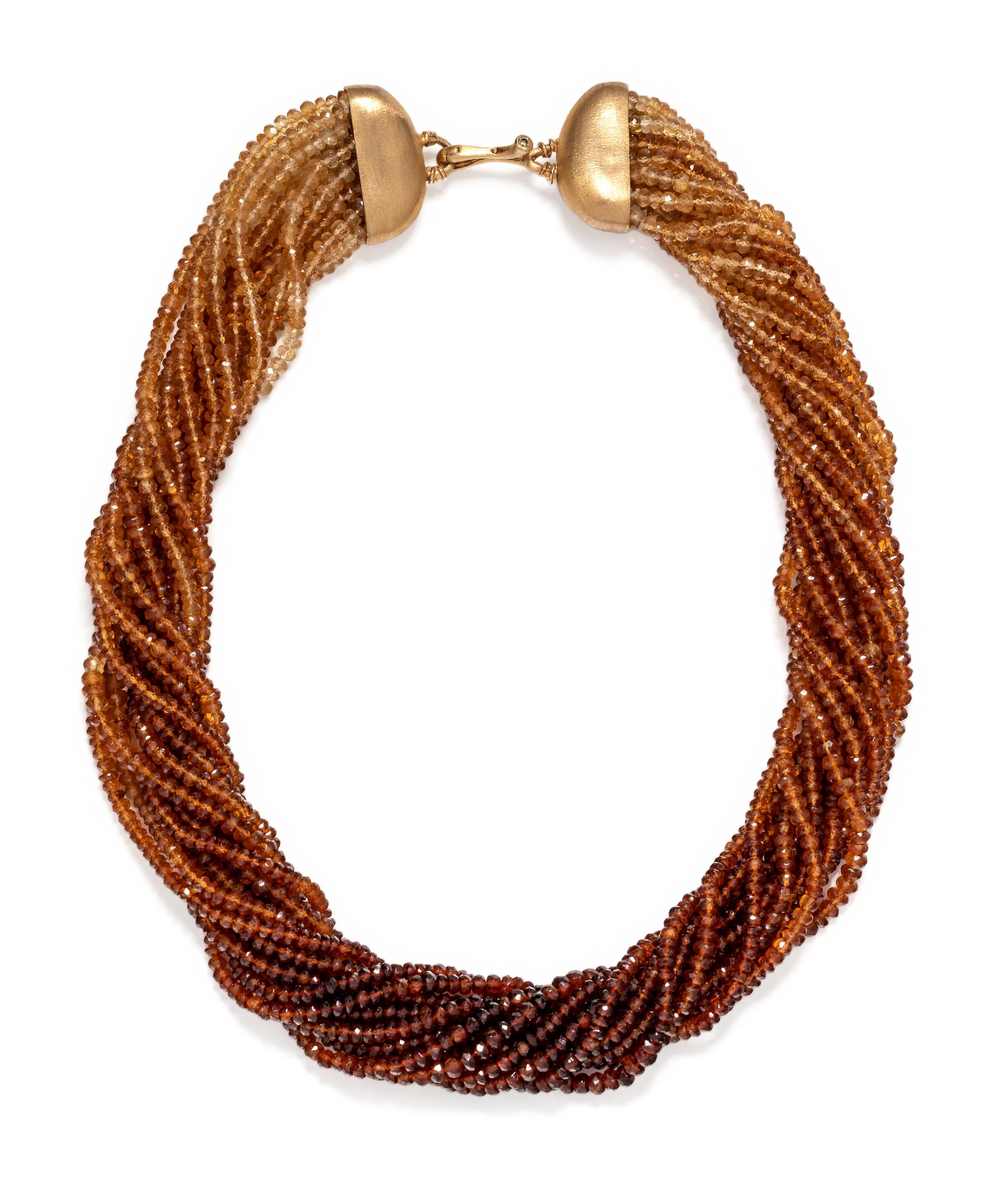 ANGELA PINTALDI, MULTISTRAND CITRINE BEAD NECKLACE