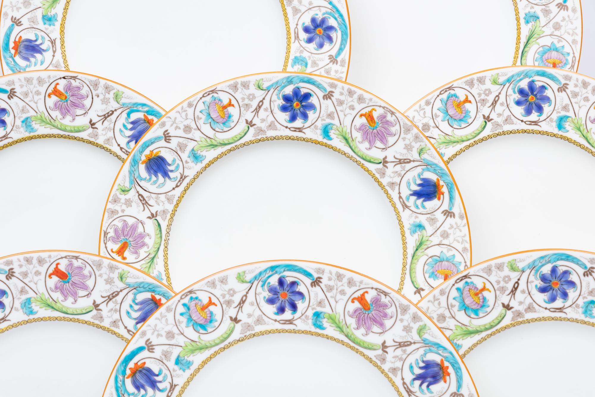 A Set of Twelve Wedgwood Porcelain Plates