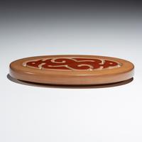 Redware Carved Pottery Lid