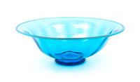 Steuben, 20TH CENTURY, a celeste blue glass center bowl