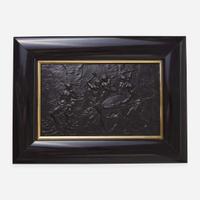 A Wedgwood Black Basalt "Vulcan Forging the Armour for Achilles at the Request of Venus" Plaque UK, 1790s
