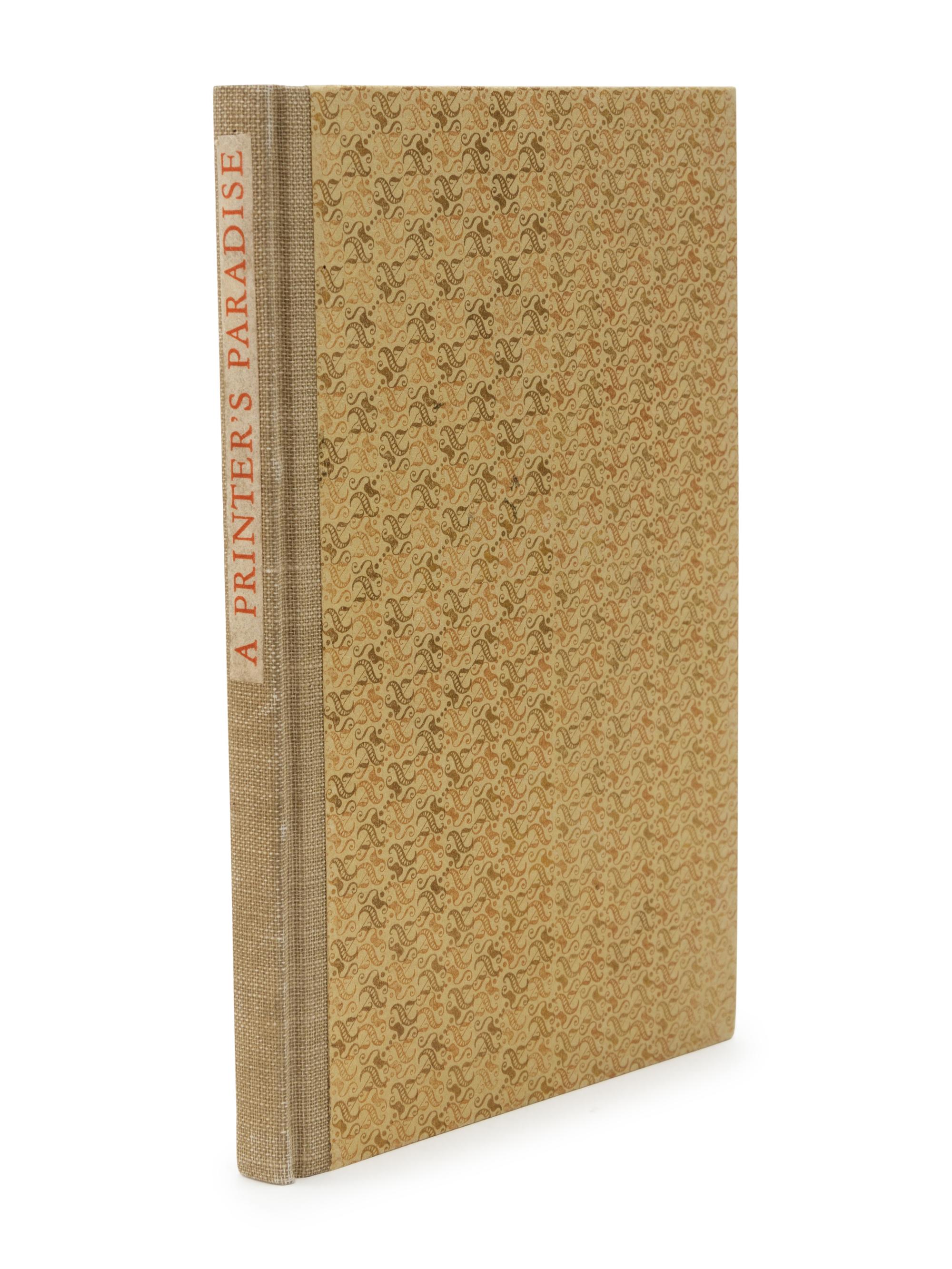 [GRABHORN PRINTING]. DE VINNE, Theodore Low (1828-1914). The Plantin-Moretus Museum . San Francisco: The Grabhorn Press, 1929.