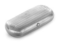 A Russian Silver Cigarette Case, Mark of Egorov Aleksandr Sergeev, Assay of Abdrei Kovalbskii, Moscow, 1879, the case having geometric,