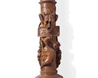 A Set of Twelve Rare and Important Spanish Plateresque Carved Walnut Colonettes from the Jaén Cathedral