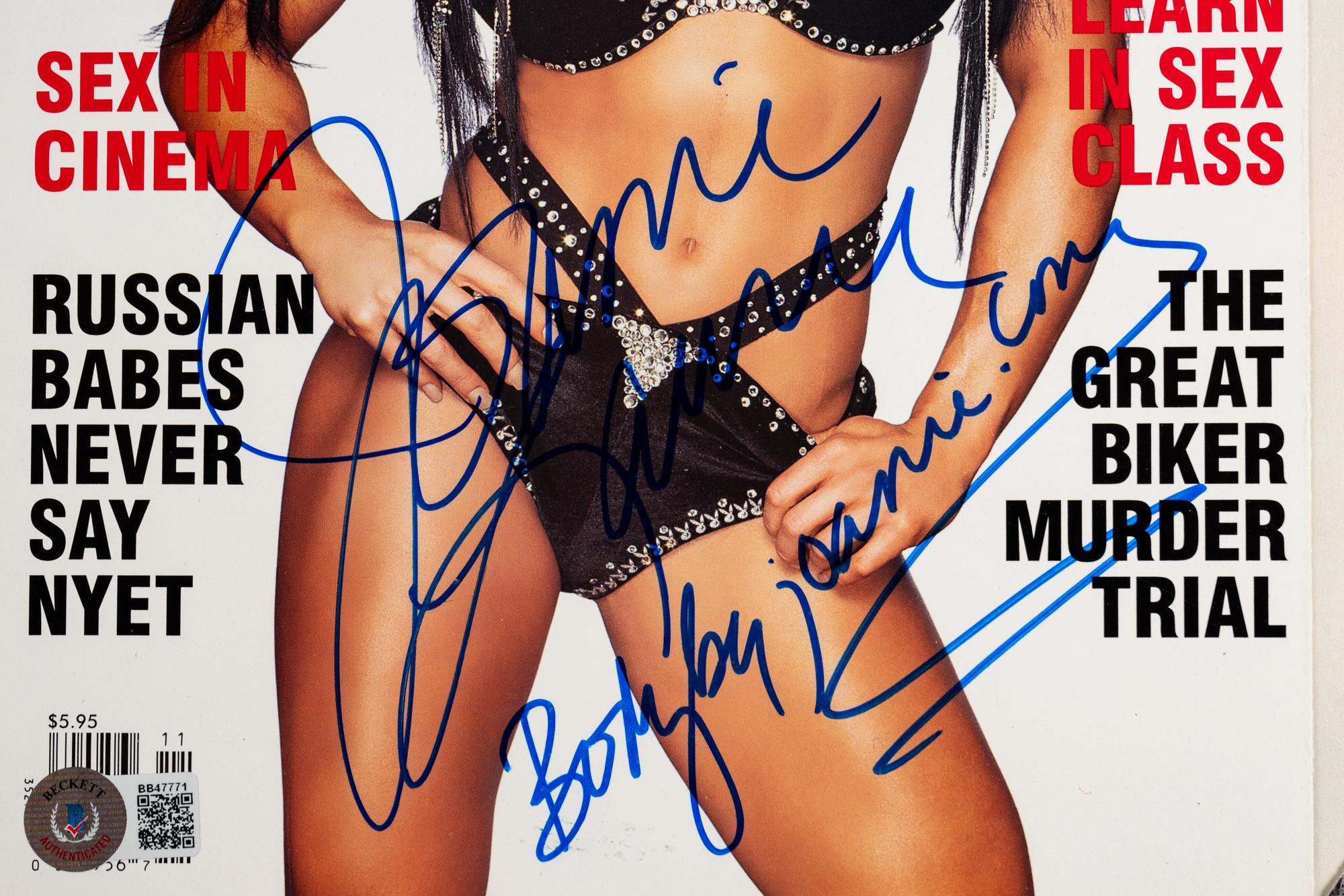 A Joanie Laurer Chyna WWE Wrestling Signed Autograph Playboy Magazine (Beckett Authentication Services BAS Certified),