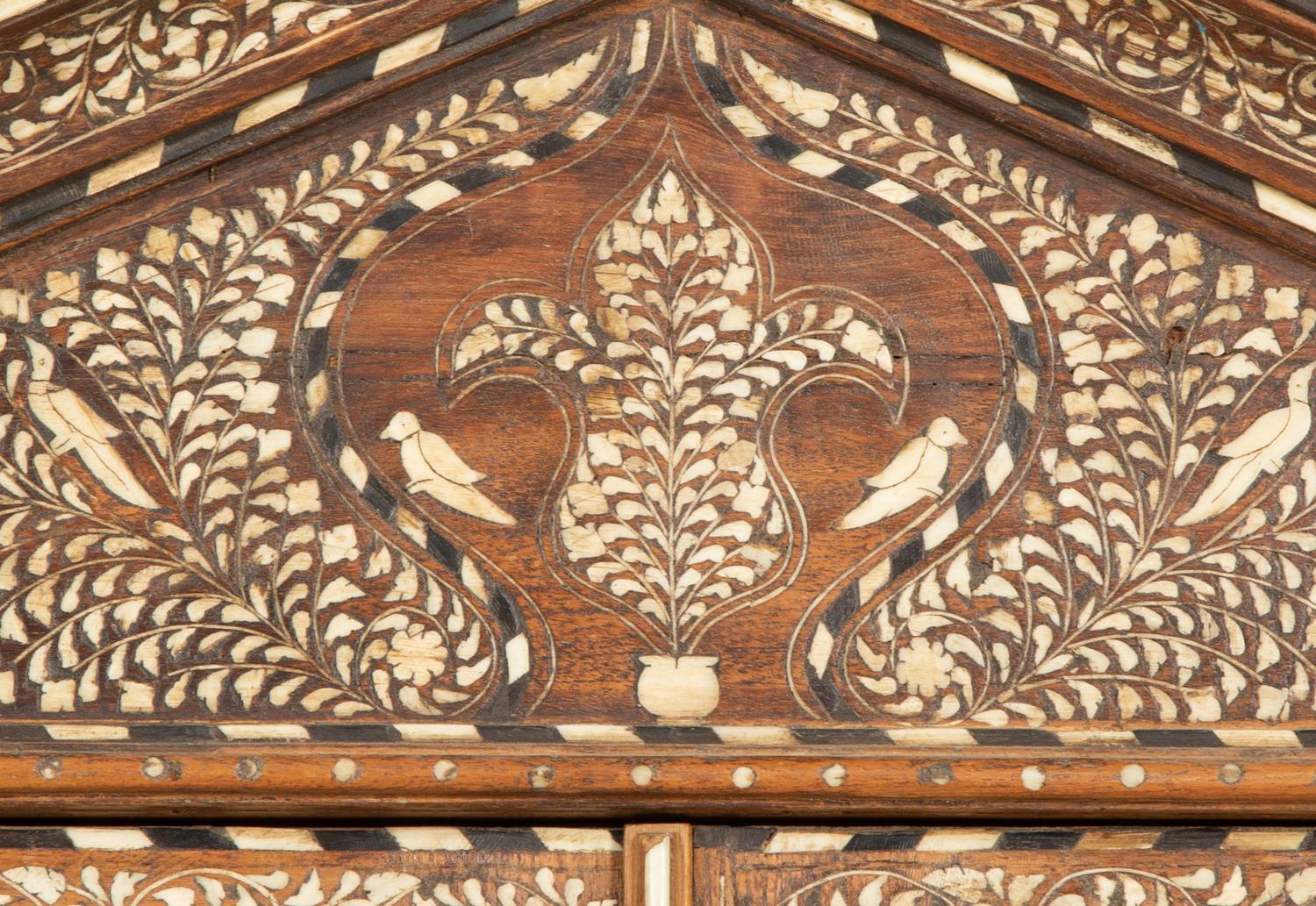 An Anglo-Indian Bone-Inlaid Cabinet