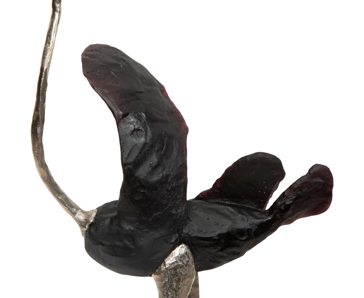 A Daum P â te de Verre La Miss Ostrich Sculpture