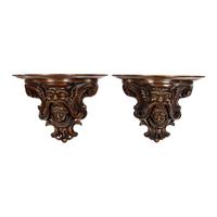 A Pair of Italian Baroque Style Wall Brackets