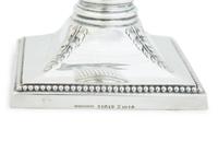 A Pair of German .800 Silver Candlesticks