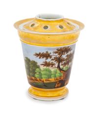 A Paris Porcelain Parcel Gilt and Painted Tulipiere