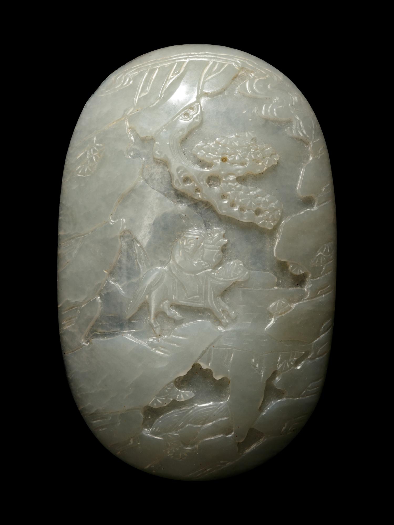 Three Incised Jade Ruyi-Scepter Head Plaques