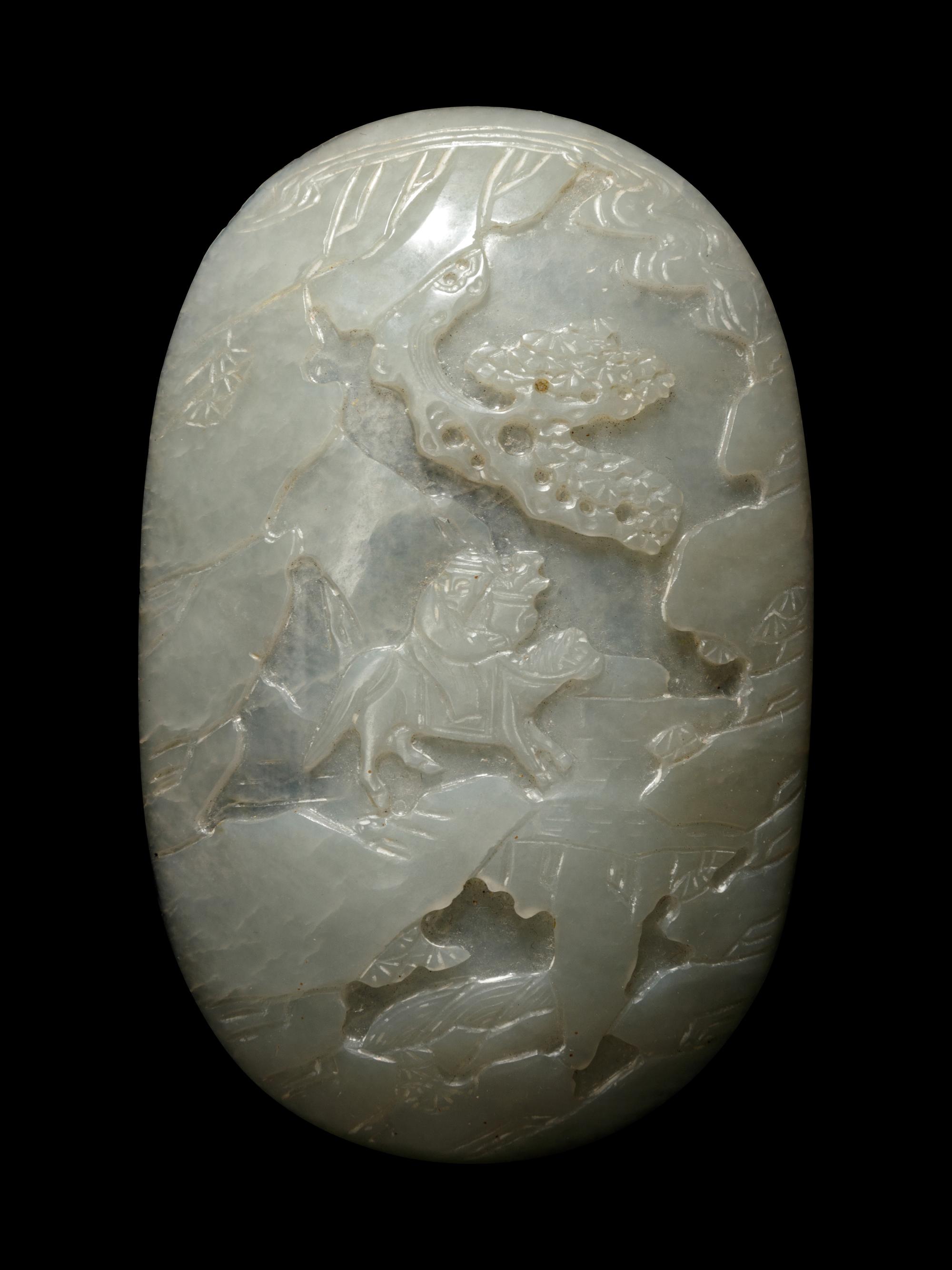 Three Incised Jade Ruyi-Scepter Head Plaques