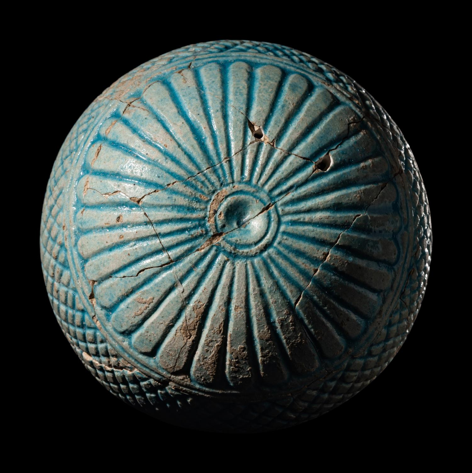 A Large Rhodian Faience Aryballos